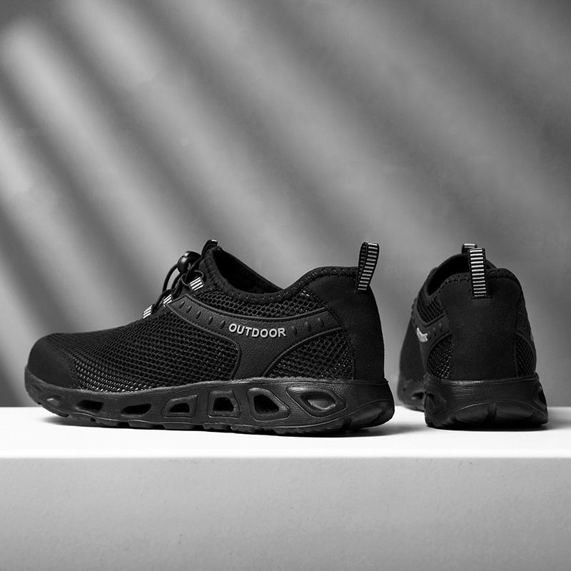 Maille respirante pour hommes pour le printemps et l'été, chaussures décontractées d'extérieur, chaussures de randonnée élargies grande taille_voghion.com