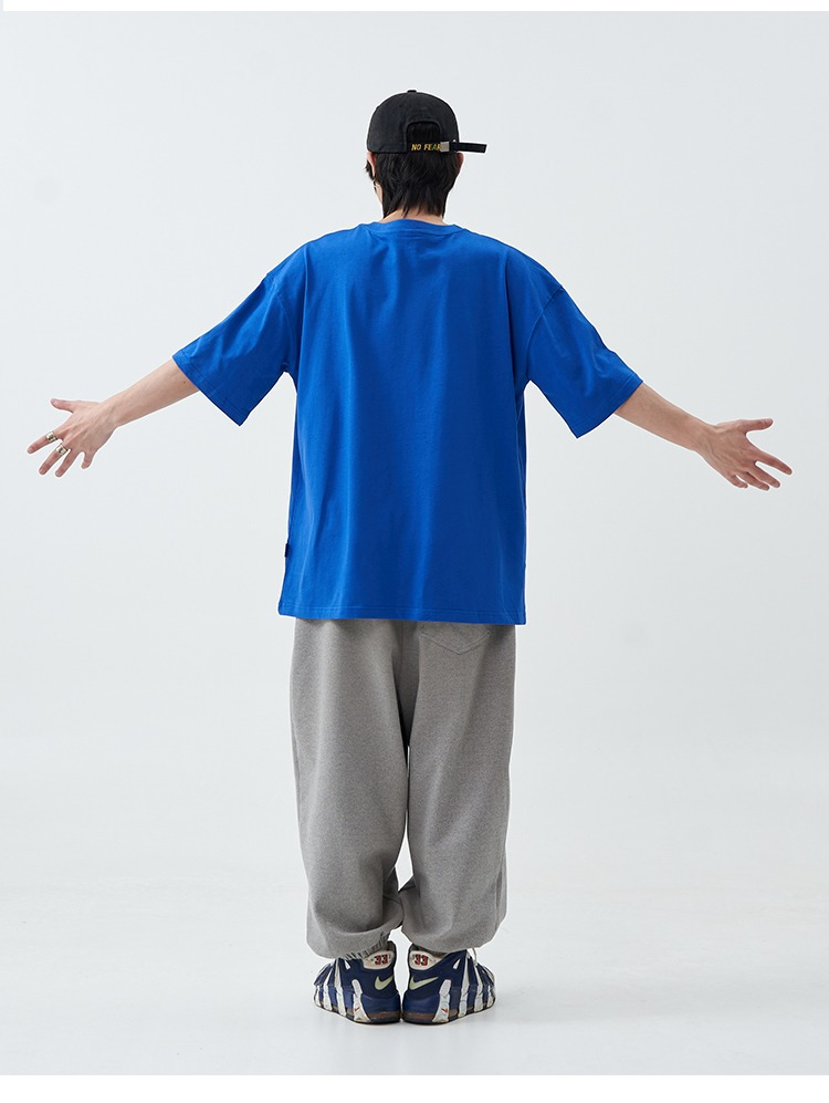WASSUP HEODS Hip-Hop-Sommer-T-Shirt aus reiner Baumwolle, 280 g schwer, kurzärmelig für Herren_voghion.com