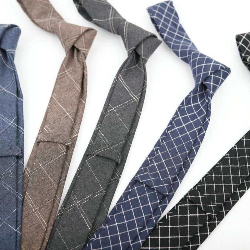 Cravatta stretta da uomo in stile britannico, versione coreana, JK6cm, elegante, effetto lino, a righe, alla moda, casual, per laurea_voghion.com