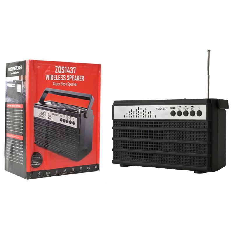 ZQS1437W Bluetooth Radio Lyd Solcelledrevet Opladning LED Belysning_voghion.com