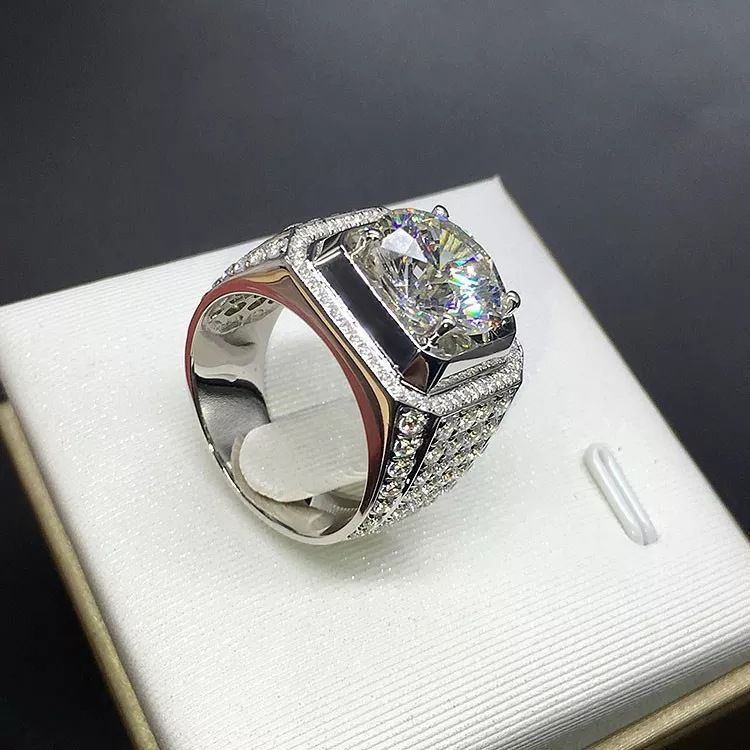 Neue S Silber Mode für Männer, Fett Super Shiny Diamant Ring, Herren Ring_voghion.com