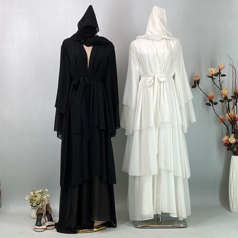 Sukienki na imprezę Eid Kimono Kpytomoa Plus Size Odzież damska Outer Banks Kaftan Marokański Hidżab Muzułmańskie Tureckie Pakistańskie Abaje_voghion.com