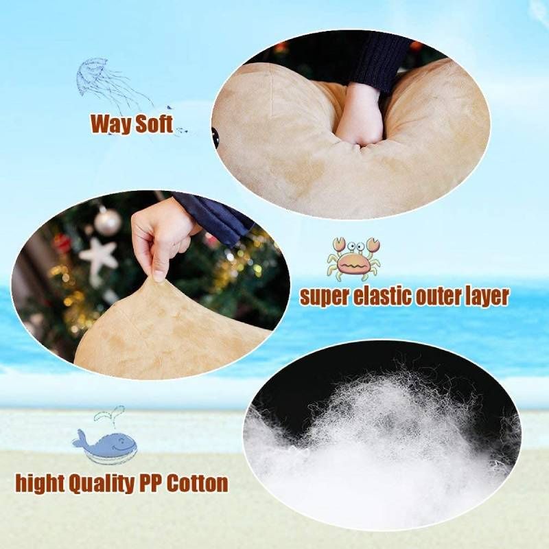 Cuscino di peluche morbido a forma di tricheco per camera da letto, ufficio o arredamento_voghion.com