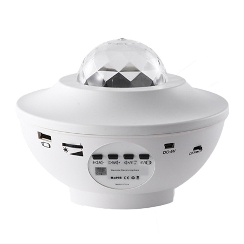 Projected Starry Sky Big Bowl USB Bluetooth Music Rotating Ripple Full Starry Sky Laser Stage Light Bedroom Atmosphere Night Light_voghion.com