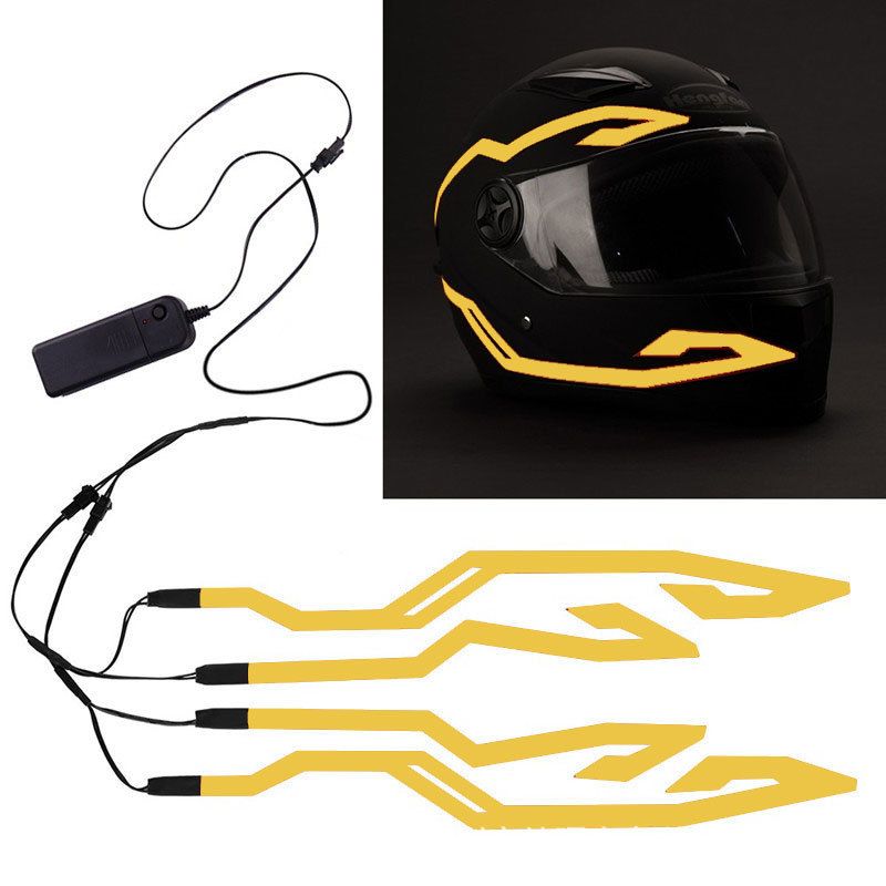 Aceeași motocicletă Siguranță de rulare Banda luminoasă cu LED Cască de motocicletă care emite lumină rece_voghion.com