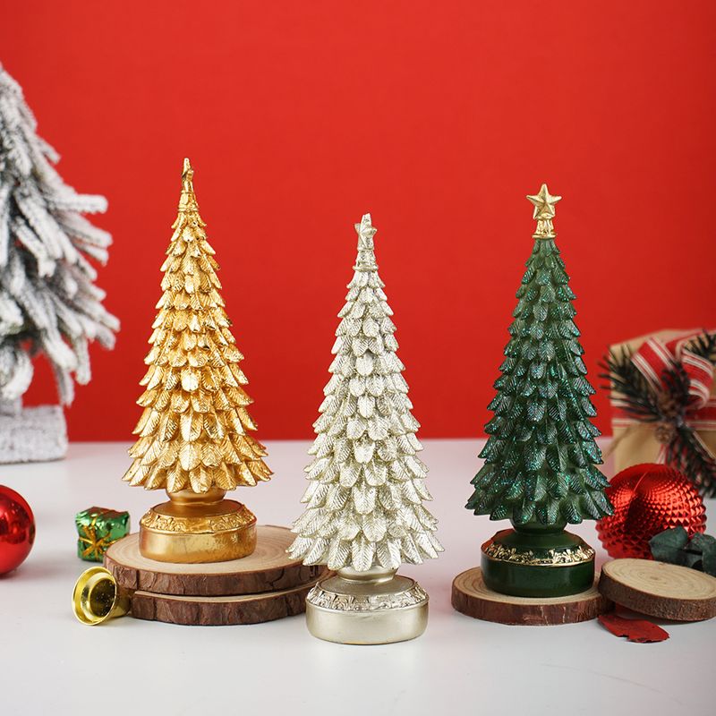 New Small Tree Resin Crafts Ornaments Home Desktop Scene Christmas Decorations_voghion.com