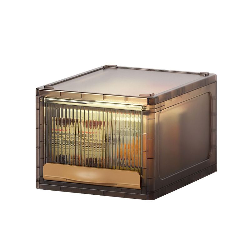 Per contenitore impilabile in plastica con coperchio e apertura per armadio, contenitore per cucina, due cassetti, 16,5 l_voghion.com