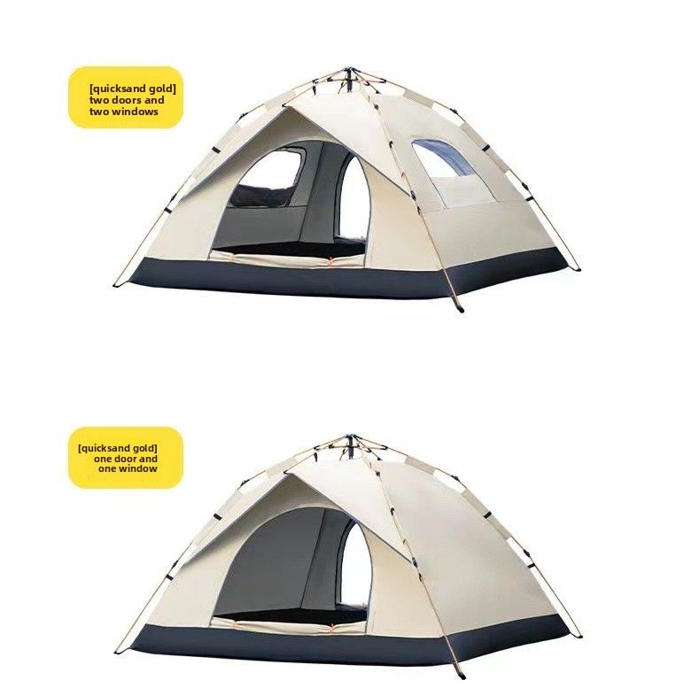 Tenda da campeggio automatica pieghevole portatile da spiaggia per esterni, con apertura rapida, protezione solare, spessa e antipioggia, set completo_voghion.com