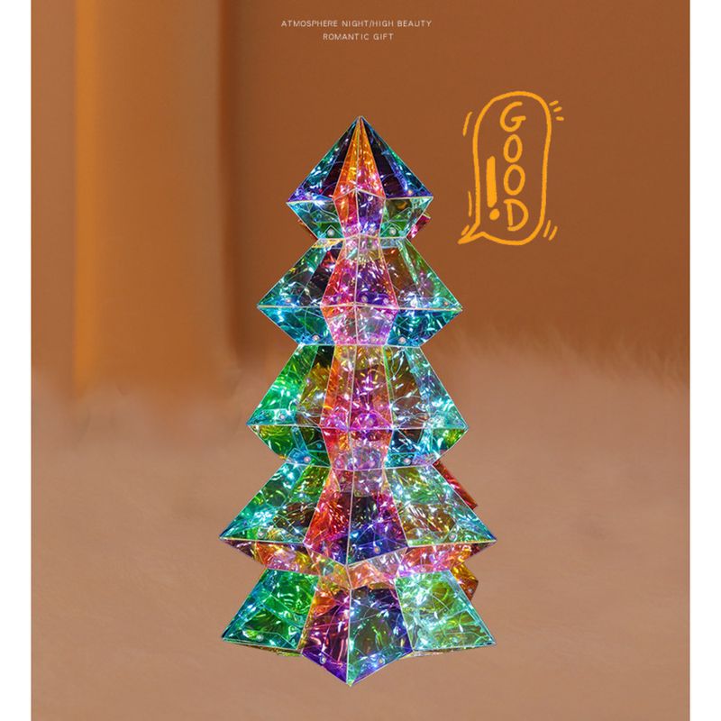 Schillernde leuchtende Weihnachtsbaumdekoration Party Geburtstagsgeschenk Wohnzimmer Atmosphäre Licht Ornament_voghion.com