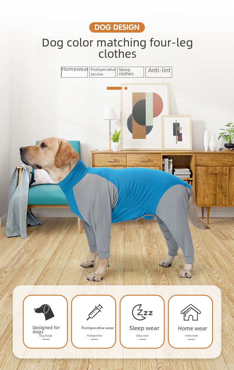 Vêtements pour gros chiens transfrontaliers Vêtements d'été tout compris résistants aux poils Vêtements à quatre pattes Vêtements de rééducation pour animaux de compagnie Vêtements pour chiens moyens et grands_voghion.com