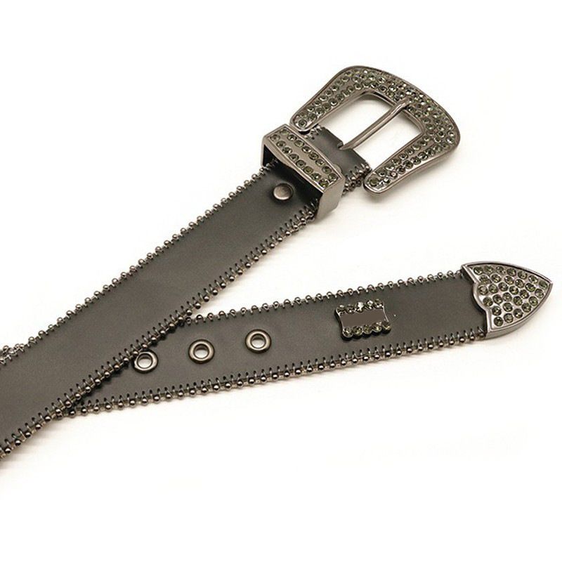 Vízgyémánt férfi öv, kézzel készített tűcsat hip-hop sötét stílus, személyre szabott divatos nadrág_voghion.com