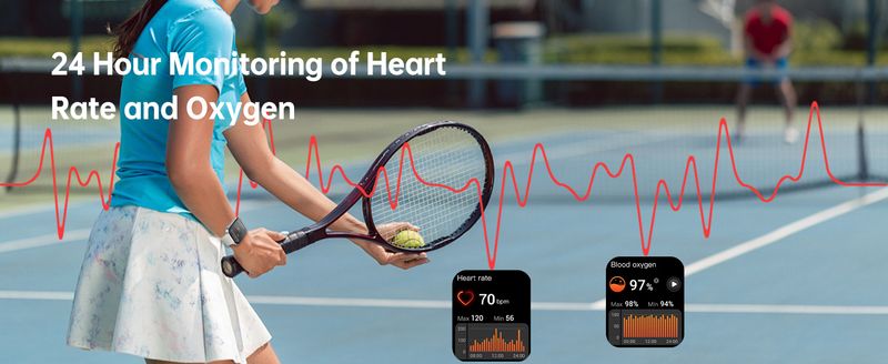 Reloj deportivo inteligente BT103 con Bluetooth, control del ritmo cardíaco y del sueño, para exteriores, 2025_voghion.com