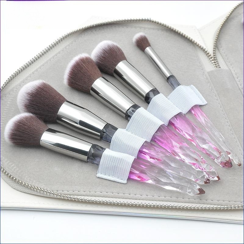 10pcs Diamond Professional Makeup Brushes Set Cosmetic Powder Eye Shadow Foundation Blush Blending Concealer Beauty Make Up Tool Brushes_voghion.com