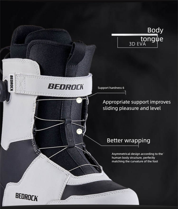 Steel Wire Style BOA Ski Equipment Quick-Wear Snowboard Shoes All-Round Women Men Boots Waterproof Anti-Slip_voghion.com