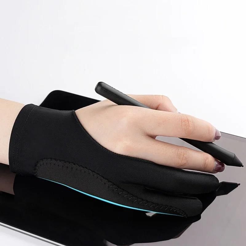 Two-Fingers Anti-fouling Anti-touch Painting Drawing Goe Anti-Fouling For Tablet IPad Screen Board Right/Left Glove_voghion.com