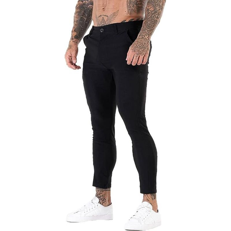 Herrenbekleidung Jogging Stretch Slim Twill Einfarbige Herren Slim Fit Stretch Jogger Pants zum Laufen und für den Alltag – Bequem, Stylisch und Vielseitig_voghion.com