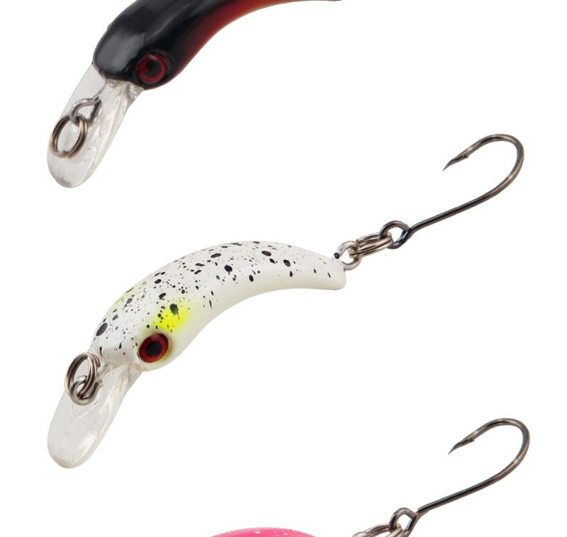 Lure Bait Micro Bow Floating Water Minnow 4cm/1.4g Ring Bead Sharp Single Hook Horse Mouth White Stripe Fish Bait_voghion.com