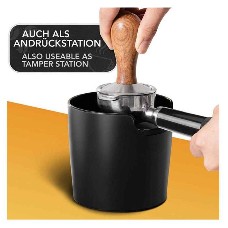 Coffee Powder Residue Box Black Deep Bowl Non-slip Detachable Knock Bar Coffee Machine Grounds Recycling Bucket Grind Trash Bin_voghion.com