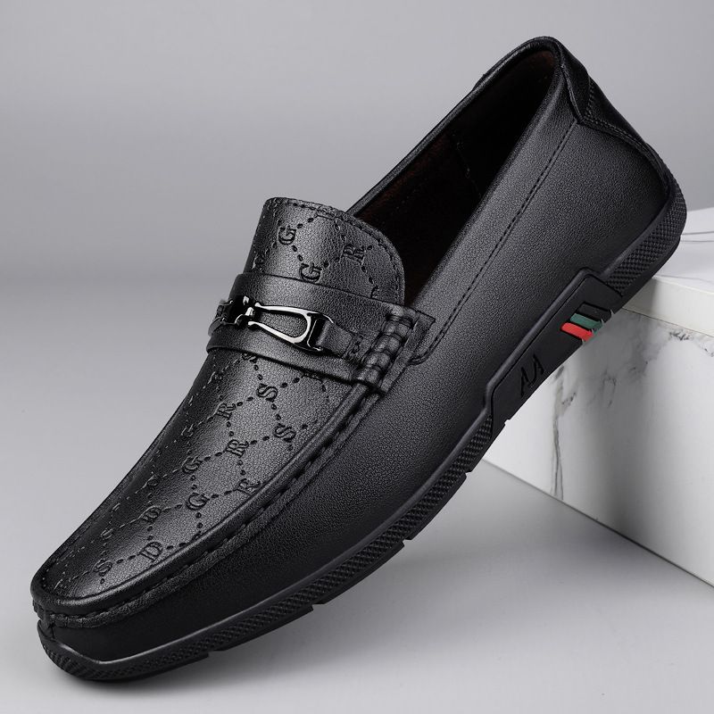 2025 New Summer Top Layer Cowhide Loafers Men's Genuine Leather Versatile Casual Slip-On Shoes_voghion.com