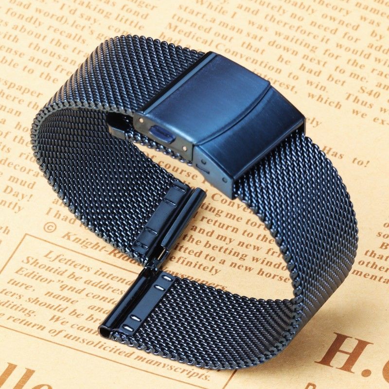 Kellarihmad Pandlaga Kiirkinnitusega Rihm 0,6 traati Roostevabast terasest Võrgust Rihm Meestele 14/16/18/20/22/24mm_voghion.com