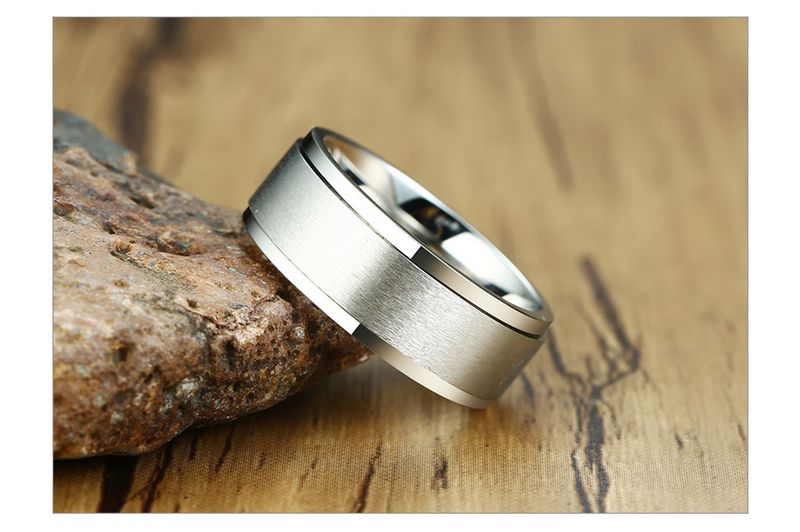 Vnox Spinner drehbar für Männer und Frauen, 6/8 mm, massiver, glänzender, matter Ehering, schlicht, lässig, klassisch, Retro, brüderlich_voghion.com