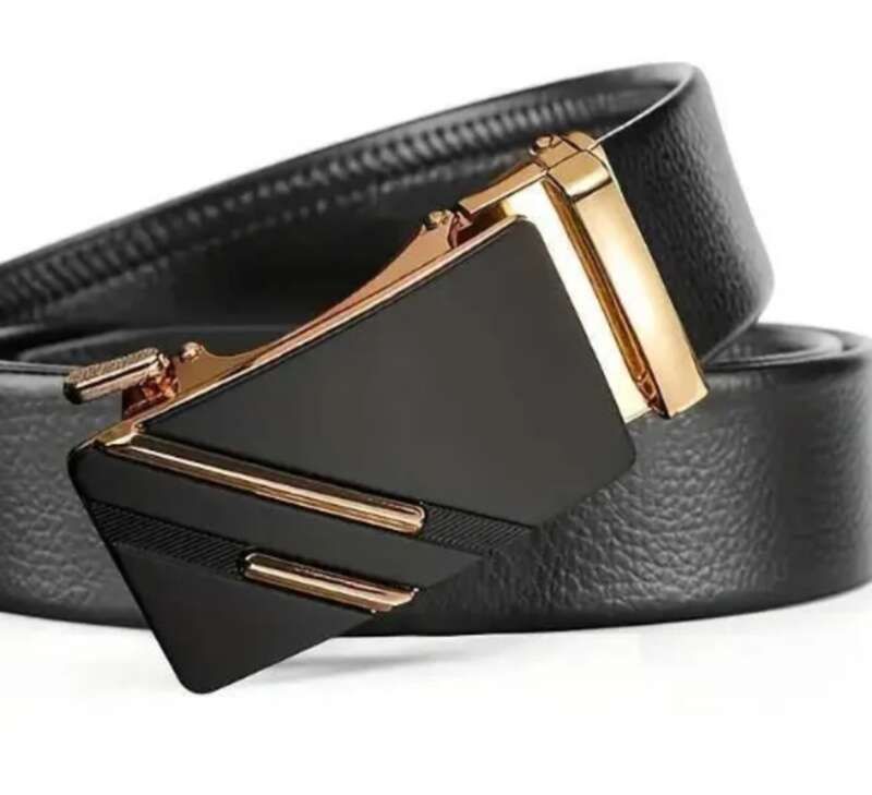 Modischer Herrengürtel – hochwertiger PU-Gurt mit weicher Metallschnalle aus echtem Leder, geeignet für Arbeitshosen und Jeans._voghion.com