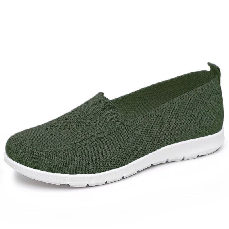 Old Beijing Cloth 2025 Neue atmungsaktive flache Einzelschuhe für Damen, Freizeitschuhe mit weicher Sohle für Mütter_voghion.com