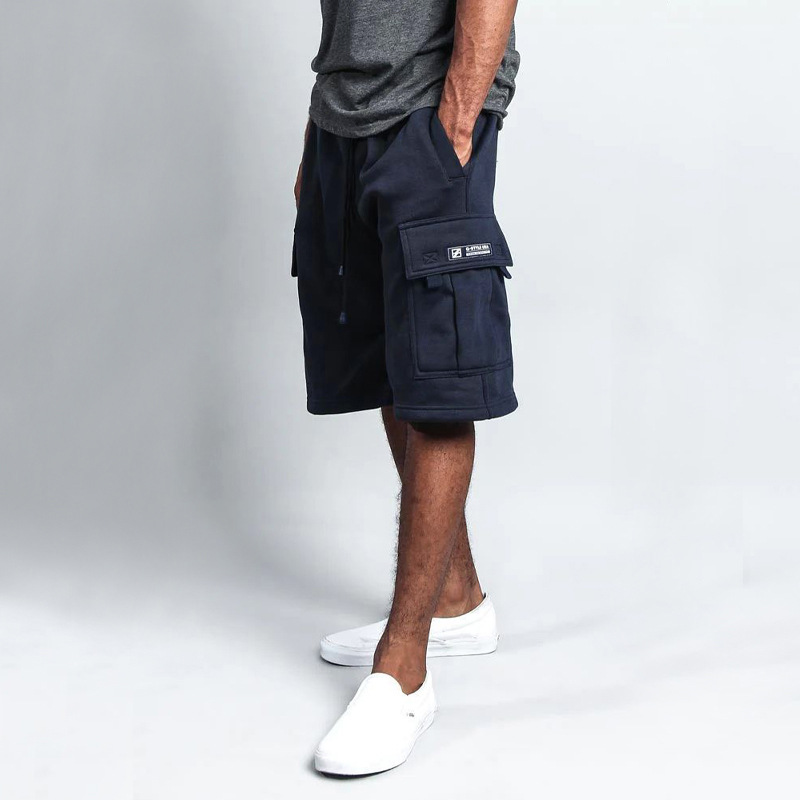 2023 Sommer Neue Fünf-Punkte-Herren-Casual Multi-Pocket Loose Straight Cargo Shorts_voghion.com