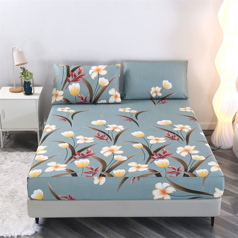 Coprimaterasso Simmons in Aloe Vera e Cotone Spazzolato, Set da tre pezzi stampato_voghion.com