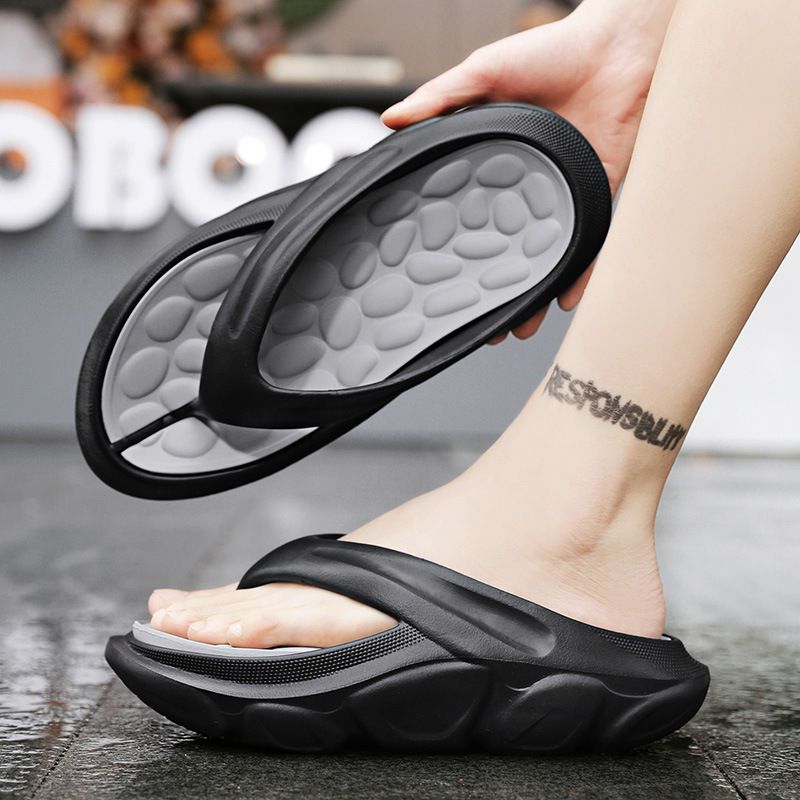 Qualità imbattibile, calpestare la merda, toccare la parola, abbigliamento casual estivo, piedi che si stringono con suola extra spessa, ciabatte da spiaggia antiscivolo per_voghion.com