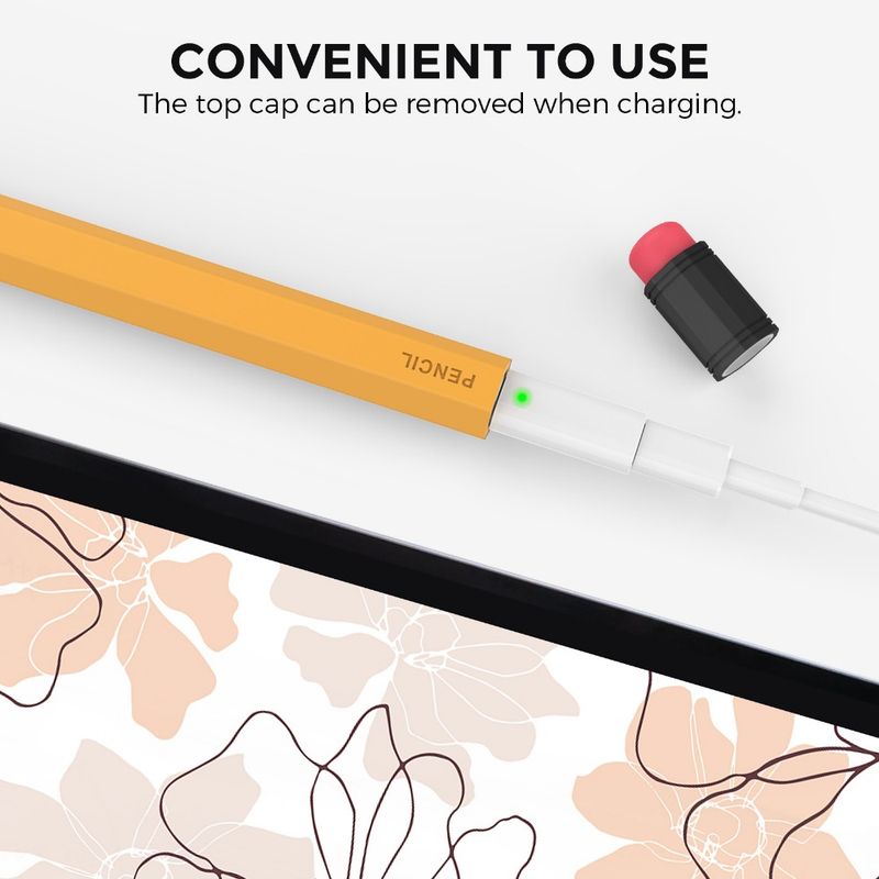 1PC Suitable for tablet touch pen silicone protective cover imitating pencil anti slip and anti drop pen cover_voghion.com