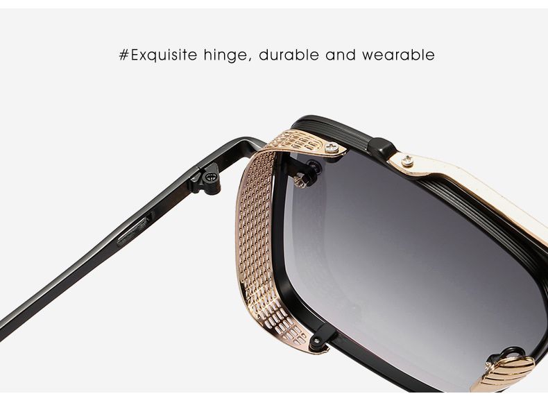 2023 Steampunk Per Gli Uomini Vintage Punk Occhiali Da Sole Donne Alla Moda Piazza Occhiali di Moda Luxe Gafas De Sol Hombre Zonnebril_voghion.com