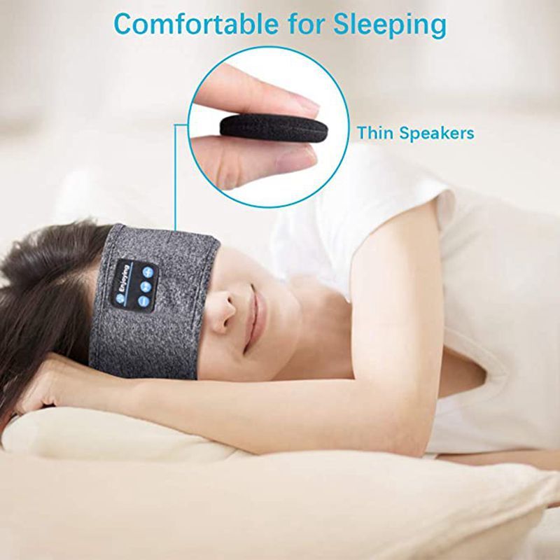 Maschera per dormire Cuffie per dormire Bluetooth Fascia per la testa Sottile Morbida Elastica Comoda Cuffie musicali wireless Maschera per gli occhi per chi dorme di lato_voghion.com