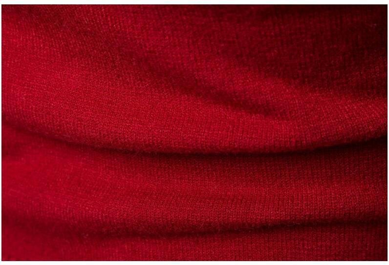 Pull coupe slim pour hommes, revers en laine, base épaisse_voghion.com