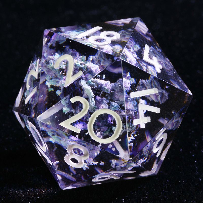 9 polyedrische Würfel D und D Sets Nocturne Violet für Dungeons Dragons RPG_voghion.com