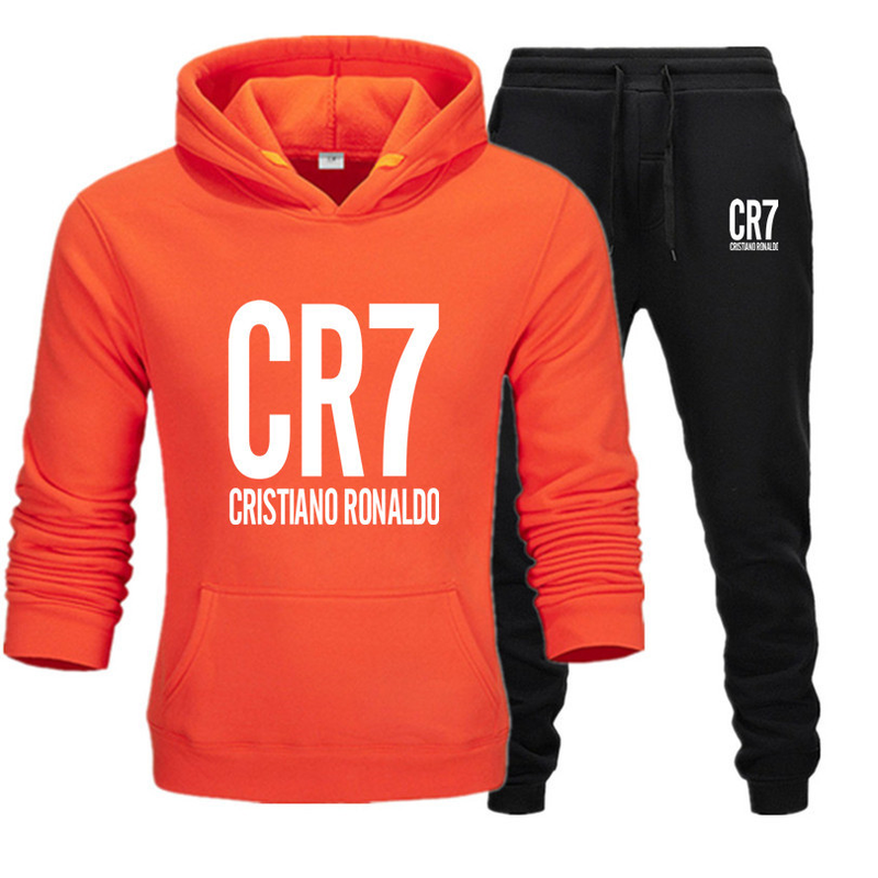 Herrenbekleidung Fertige Sportbekleidung Anzug Kapuzenpullover Anzug Sweatshirt + Jogginghose 2-teiliges Set_voghion.com