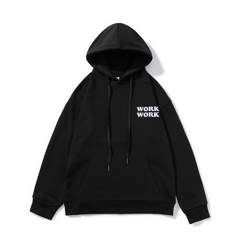 2023 nouveau pull à capuche lettre décontracté imprimé avec petit sens de conception printemps col rond pull ample manteau_voghion.com