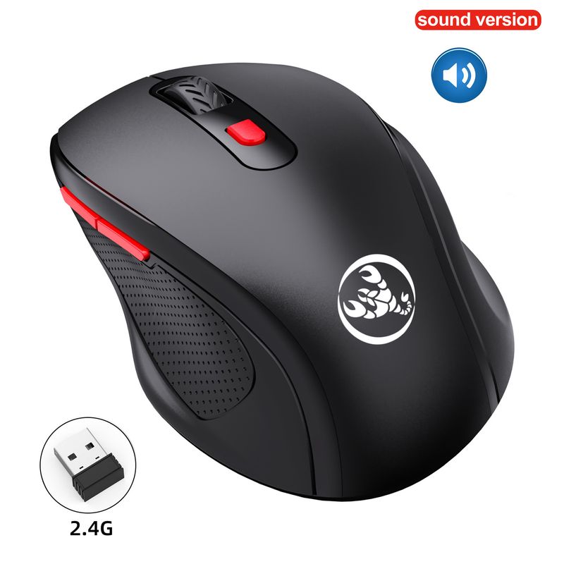 Nova 2.4G brezžična zvočna pisarniška miška s 6 gumbi, ergonomski oprijem_voghion.com
