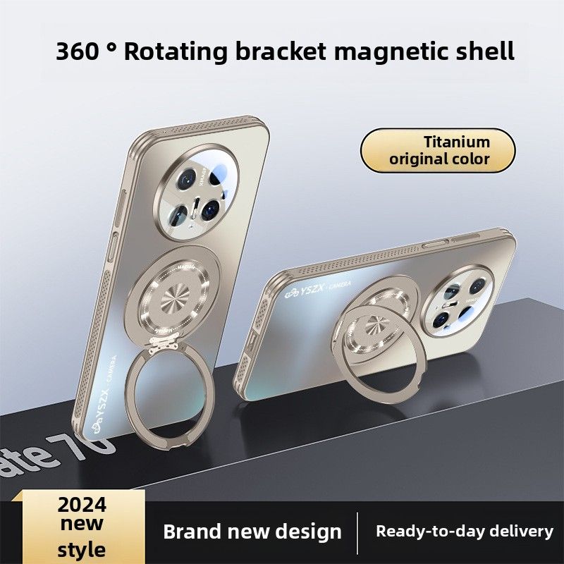 Huawei Mate70Pro+ Mate60RS Magnetic Phone Case With 360 Rotating Stand Anti-Scratch Matte Cover Shockproof_voghion.com