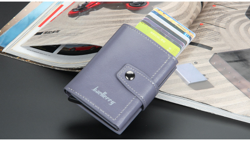 Men's Card Holder European and American Automatic Pop-up Card Buckle Card Clamp New Metal Aluminum Case Card Holder_voghion.com