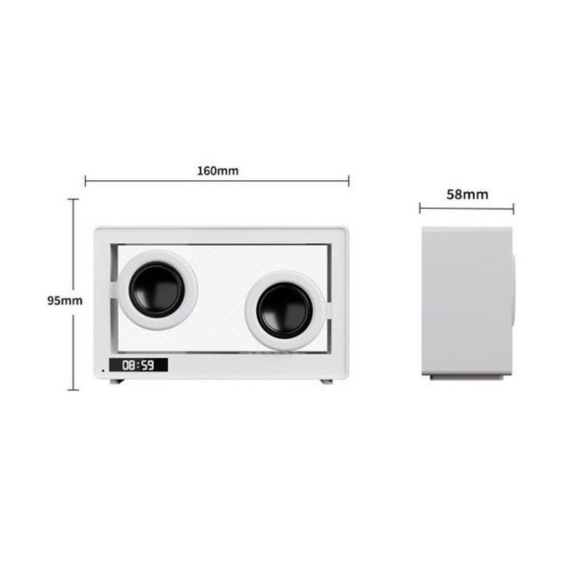 Bureau E-Sports RGB Coloré Créatif Bluetooth Avec Horloge Double Haut-parleurs Maison Haut-Parleur Transparent_voghion.com