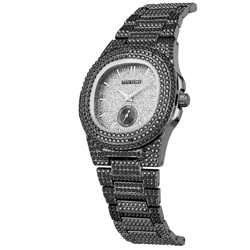 Elegante Quarzuhr für Damen mit Kalender und Diamantakzenten, Edelstahlarmband, wasserdicht für den täglichen Gebrauch_voghion.com