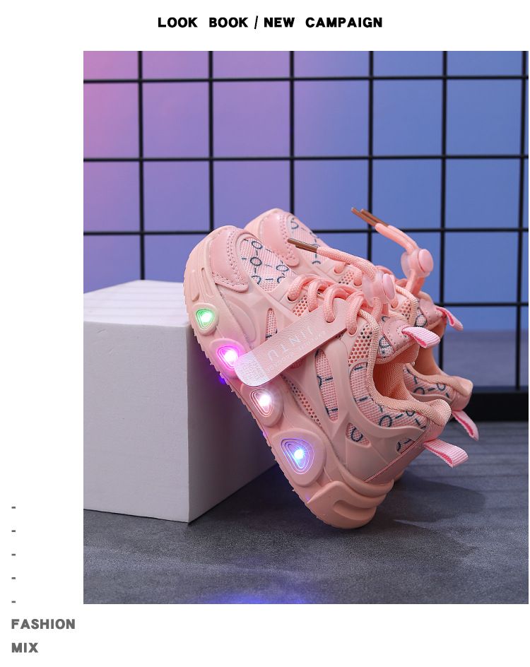 New Children's Sports Shoes With Lights In Spring And Autumn 21 30LED Luminous Children's Shoes 1 6 Years Old Boys Sports Casual Shoes_voghion.com