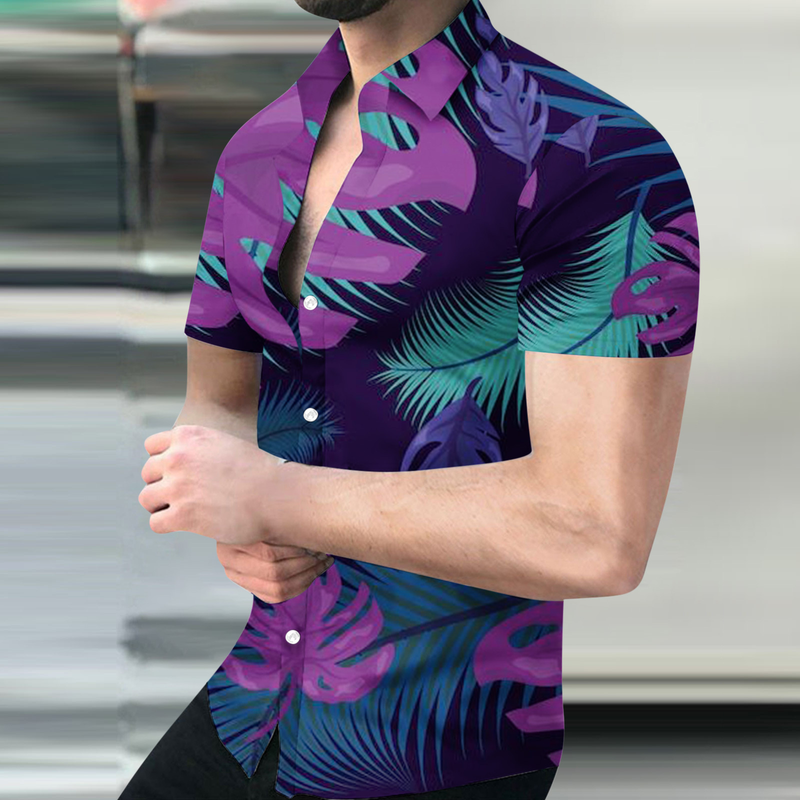 Poletna nova moška majica s kratkimi rokavi s 3D digitalnim tiskom in večjo velikostjo za prosti čas_voghion.com