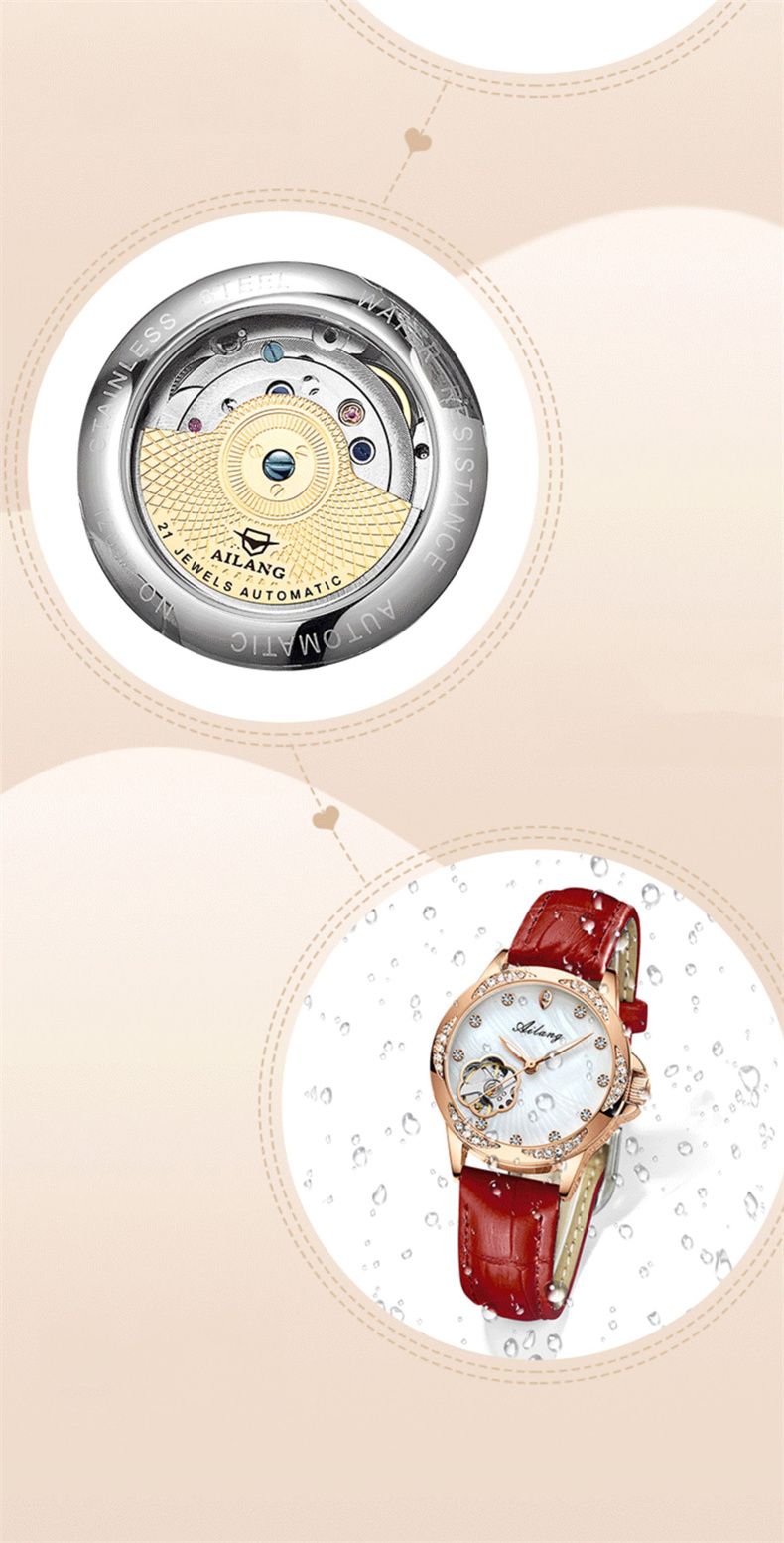 AILANG Automatic Mechanical Watches For Women Waterproof Classic Watch Luxury Elegant Ladies Watch Reloj Mujer 6639_voghion.com