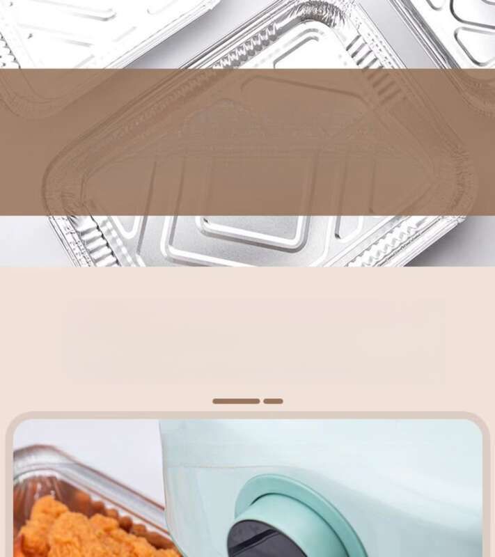 Blechdose, rechteckig, Einweg-Mahlzeitenverpackung, Grillbacken, stark auslaufsicher, unzerbrechlich, Aluminiumfolienbox, verdickt_voghion.com