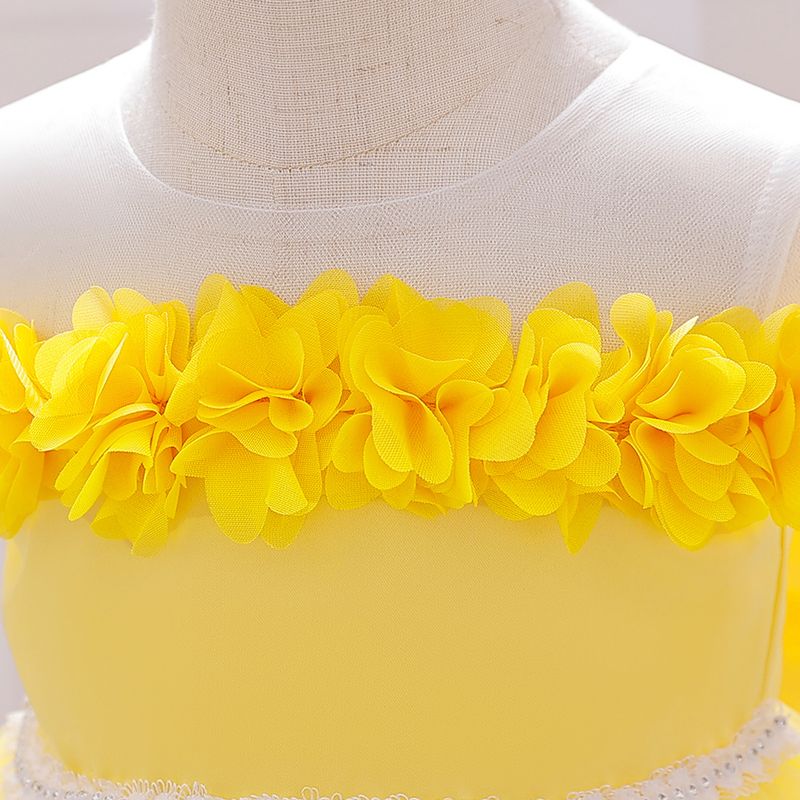Kids' Clothing Baby Birthday Dress Children's Princess Dress With Tail Mesh Fluffy Dress_voghion.com
