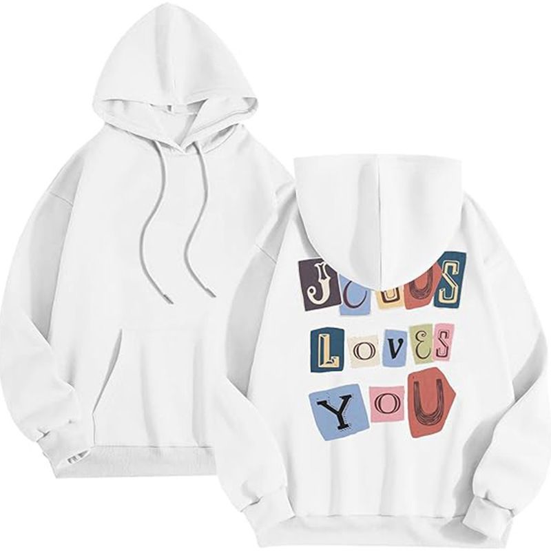 Felpa con cappuccio e stampa di lettere, da uomo, alla moda, con tasca, modello raglan_voghion.com