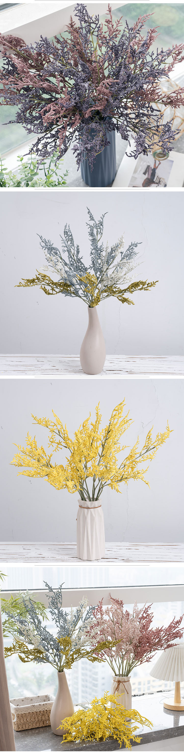 Rose muro amante erba con erba artificiale fiore produttore decorazione casa bouquet da sposa fiore artificiale INSMW66004_voghion.com