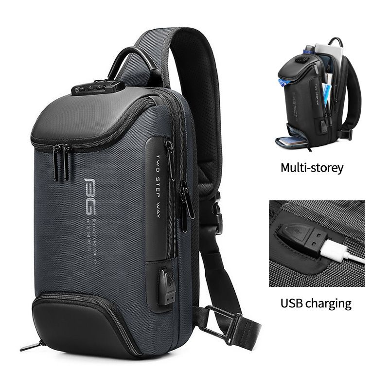 Designer de alta qualidade fábrica atacado moda anti roubo homens personalizados à prova d 'água ombro crossbody peito estilingue saco_voghion.com